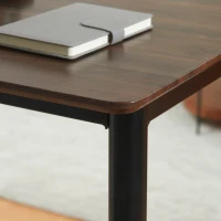 HOMCOM Stehtisch, Bartisch, Industrial Design, Stahlrahmen, Walnussholz-Optik, 118 x 58 x 108 cm(m-9)