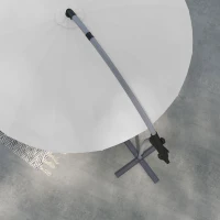 Outsunny 2.7m Cantilever Parasol, with Cross Base - Grey(m-9)