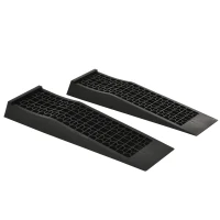 HOMCOM Ensemble de 2 rampes pour voiture véhicule utilitaire rampe de chargement lourde 3T caravane camping-car dim. 70L x 19,5l x 7,8H cm PP noir(m-11)