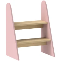 AIYAPLAY Taburete para Niños de 2 Peldaños Torre de Aprendizaje para Niños de +3 Años para Baño Cocina Librería Dormitorio Rosa(m-1)