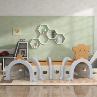 AIYAPLAY Monkey-Design Kids Play Tunnel for Crawling, Climbing, for ages 3-6 Years, Brown(m-10)