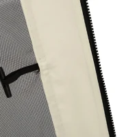 Outsunny Moskitonetz für 3x3 Pavillon 4 Seitenteile Fliegennetz mit Haken Reißverschluss Mückennetz Insektenschutz Fliegengitter Nylon-Mesh Schwarz(m-7)