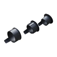 Outsunny Schirmständer, Sonnenschirmständer, 3 Adapter, verstellbar, Zement, 25 kg, Schwarz(m-7)