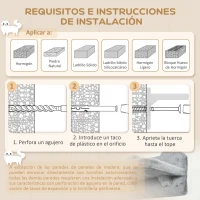 PawHut Juego de Escalada para Gatos de Pared Estantes para Gatos 4 Piezas Hamaca Nido Plataformas para Saltar Gris(m-7)