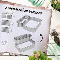 Outsunny Letto per Orto Rialzato a 2 Livelli in Acciaio con Fondo Aperto 120x90x30cm, Argento(m-6)