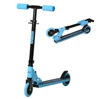 HOMCOM Monopattino per Bambini 3-8 Anni, Pieghevole con Altezza Regolabile, in Alluminio, Blu(m-1)
