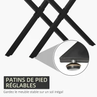 HOMCOM Lot de 2 pieds de table en acier forme en croix - 72H cm - design industriel(m-5)