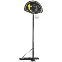 SPORTNOW 2.3-3m Basketball Hoop and Stand with High Strength PE Backboard and Weighted Base, Portable on Wheels(m-1)