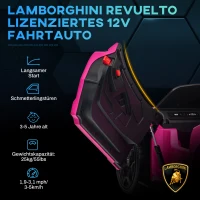 AIYAPLAY Elektroauto für Kinder von 3-5 Jahren, sanfter Antrieb, fernsteuerbar, mit Hupe, Kunststoff und Metall, Rosa(m-4)