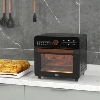 HOMCOM Air Fryer Oven, 20L Mini Oven, Multifunction Countertop Convection Oven with 16 Presets, Adjustable Temp and Time, 1400W(m-10)