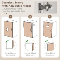 HOMCOM 172cm Kitchen Cupboard, Freestanding Storage Cabinet with Doors and Shelves, Modern 2-Door Kitchen Pantry Cupboard for Dining Room, White(m-5)