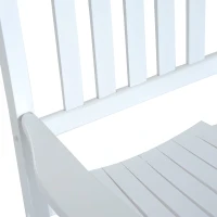 Outsunny Outdoor Porch Rocking Chair Armchair Wooden Patio Rocker Balcony Deck Garden Seat White(m-7)