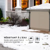 Outsunny Housse bâche de protection transparente en PVC pour auvent de pergola gazebo 3 x 3 m(m-4)