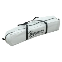 Outsunny Bâche Anti-Pluie Voile d'ombrage Toile de Camping 5,55L x 5,5l m avec Deux Hardcore Polyester Haute densité 190T imperméable Anti- UV Léger et Facile à Transporter Gris(m-9)