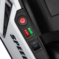 HOMCOM Go Kart Elettrico per Bambini 6-12 Anni 24V 12km/h con Seggiolino Regolabile, Bianco(m-9)