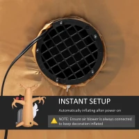 Outsunny 8ft Inflatable Halloween Ghost Tree with White Ghost and Tombstone, Blow-Up Outdoor LED Display for Lawn, Garden, Party(m-6)