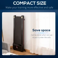 HOMCOM Indoor Walking Treadmill Exercise Walking Pad Machine for Home, Office, Fitness Studio, Training Room 1-6km/h Aerobic w/ LED Display & Remote Control, Black(m-7)