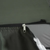 Outsunny Sonnenschirm Strand 2,2 m Angelschirm mit Seitenwand Angelschirm Schirmzelt Angelzelt Sonnenschutz Polyester Grün(m-9)