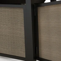 Outsunny 50,000 BTU Gas Fire Pit Table with Cover and Glass Beads, Brown(m-9)