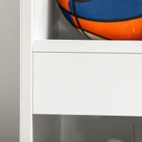 HOMCOM 2-Tier Storage Shelves, Kitchen Cart Shelf Unit with Wheels for Dining & Living Room, Home Study, White(m-8)