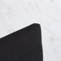 HOMCOM Pack de 4 Sillas de Cocina Modernas Tapizadas en Lino y Patas de Metal para Salón Carga 120 kg 41x50x97 cm Negro(m-8)