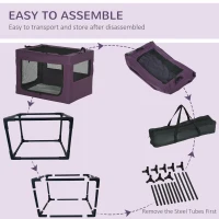 PawHut 80cm Pet Carrier, with Cushion, for Small and Medium Dogs - Purple(m-7)