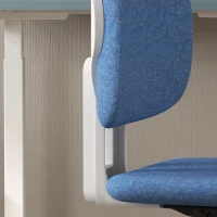 Vinsetto Fauteuil de bureau chaise travail pivotant 360° ergonomique dossier incurvé hauteur réglable 41-51 cm bleu clair(m-9)