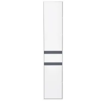 HOMCOM Colonna Bagno a 2 Armadietti con Ripiano Regolabile e Cassetto, in Truciolato, 35x31x172 cm, Bianco(m-10)