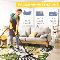 HOMCOM Tappeto Moderno Pelo Corto in Poliestere per Interni, 200x140cm, Multicolore(m-7)
