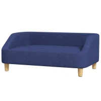 PawHut Dog Sofa, pet Bed, with Soft Cushion, Washable Cover, for Small, Medium & Large Dogs - Blue(m-11)