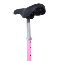 HOMCOM Trottinette électrique 120 W pliable pour enfant de 7 à 12 ans hauteur guidon et selle réglable 10 Km/h max. rose(m-9)