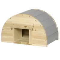 PawHut Hedgehog House, Small Animal Station, for Gardens - Natural Finish(m-11)