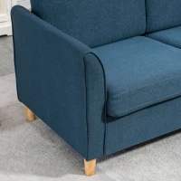HOMCOM Zweisitzer-Sofa, komfortabel, 141x70x78 cm, Blau(m-9)