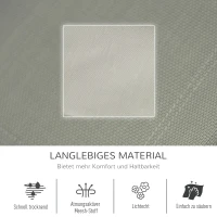 Outsunny Schaukelstuhl Schwingsessel Gartenstuh Schaukelliege Metall Mesh Schwarz+Hellgrau 150 x 62 x 88 cm(m-6)