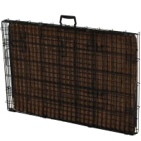 PawHut Cage caisse de transport pliante pour chien poignée, plateau amovible, coussin fourni 92 x 57 x 62,5 cm noir(m-9)