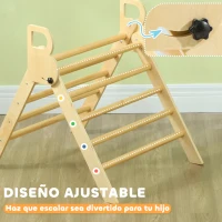 AIYAPLAY Escalada para Niños de 18-48 Meses para Cultivar Habilidades de Equilibrio y Coordinación 82x66x71 cm Natural(m-4)