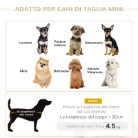 PawHut Divanetto da Interni per Cani con Cuscino Sfoderabile Marrone, 70x48x40cm(m-7)