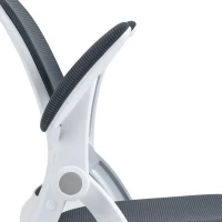 Vinsetto Sedia da Ufficio Ergonomica con Schienale a Rete e Altezza Regolabile, 65.5x61.5x88-97.5cm, Grigio(m-9)