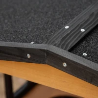 PawHut Caseta para Gatos de Madera 75,5x75x137 cm con Techo Asfáltico Plataformas para Interior y Exterior Natural(m-8)