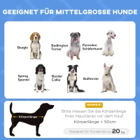 PawHut Haustierbett mit Baldachin, Hundebett, klappbar, wetterbeständig, Blau(m-4)