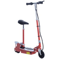 HOMCOM Trottinette électrique 120 W pliable pour enfant de 7 à 12 ans hauteur guidon et selle réglable 10 Km/h max. rouge(m-10)