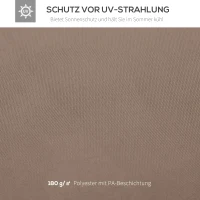 Outsunny Ersatzdach für Pavillons, mit Winddach, Wasserabführung, robust und langlebig, Farbe: Kaffee, 3 x 3 m(m-4)
