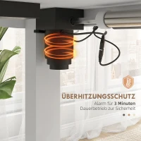 Vinsetto Stehschreibtisch, höhenverstellbar, 120x60x72-116cm, Weiß(m-9)