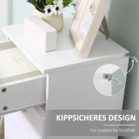 kleankin Badezimmerschrank Badschrank Multifunktionsschrank mit 1 Schublade 1 Türschrank Regal verstellbar Spanplatte Weiß 35 x 30 x 77,5 cm(m-4)