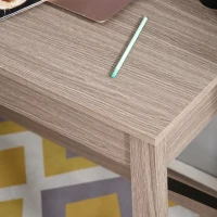 HOMCOM Schreibtisch mit 4 kleine Bücherregal aus Spanplatte platzsparend und geeignet für Schlafzimmer Büro Natur 105 x 50 x 137,5 cm(m-7)