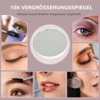 HOMCOM LED-Kosmetikspiegel, 3 Lichtmodi, dimmbar, Touch-Steuerung, USB, 58x48cm, Weiß(m-7)