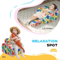 AIYAPLAY Foldable Toddler Chair Soft Snuggle Sponge Filled for Bedroom Playroom, Aged 18 Months to 3 Years - Multicoloured(m-4)