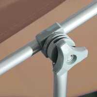 Outsunny Sun Lounger, with Adjustable Face Canopy - Brown(m-8)