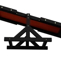 PawHut Wooden Pet Seesaw for Big Dogs, Dog Agility Equipment with Anti-Slip Surface - Black(m-8)