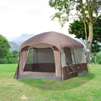 Outsunny 3-4 Man Two Room Camping Tent Dome Tent with Vestibule, UV50+ Cabin Tent with 3000 mm Water Column, Groundsheet, Portable Carry Bag, for Travel, Hiking, Sport(m-2)